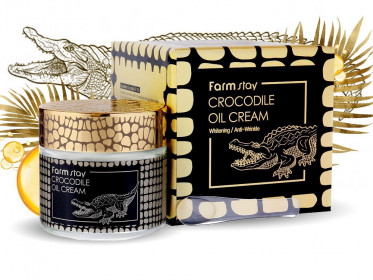 Корея ориг.Farm stay  Crocodile oil cream 70g