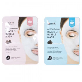 Корея ориг.Eyelip маска тканевая bubble mask charcoal