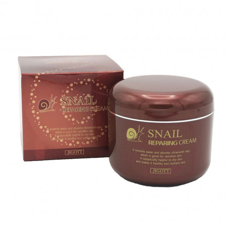 крем для лица Jigott Snail reparing cream 100ml