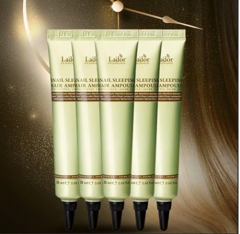 Корея ориг. Lador Snail sleeping hair ampoule 20ml
