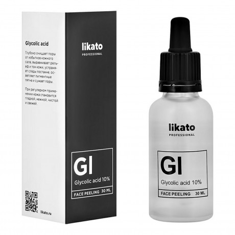 LIKATO professional Пилинг для лица с гликолевой кислотой 10% 30 мл (STD) LIKATO professional Пилинг для лица с гликолевой кислотой 10% 30 мл (STD)