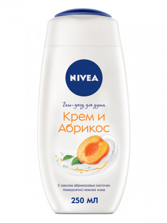Nivea гель-уход для душа крем и абрикос 250 мл 80745