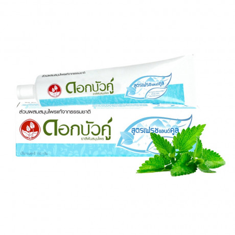 Таиланд. Dok Bua Khu зубная паста на травах свежесть и прохлада Твин Лотус <Herbal Fresh&Cool> 30гр