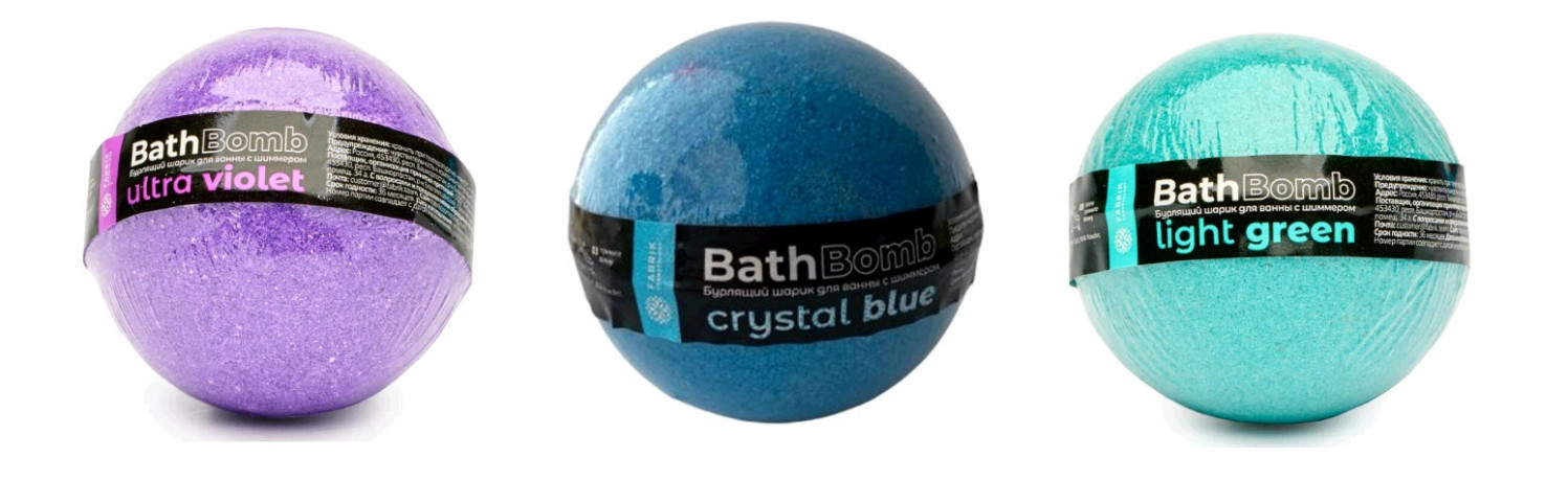 Fabrik Бурлящий шарик с шимером BathBomb в асс 120г